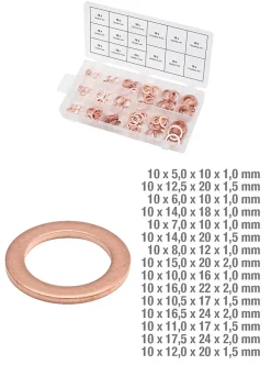 Ks Tools - 970.0040 - Assortiment de joints cuivre x150