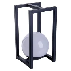 Näve Baladeuse-Lampe décoration LED KALI balcon terrasse table métal plastique noir LED fixes 30x16x16cm