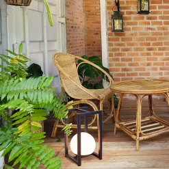 Näve Baladeuse-Lampe décoration LED KALI balcon terrasse table métal plastique noir LED fixes 30x16x16cm