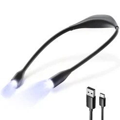 Fishtec Lampe de lecture de cou rechargeable 3 couleurs de lumière