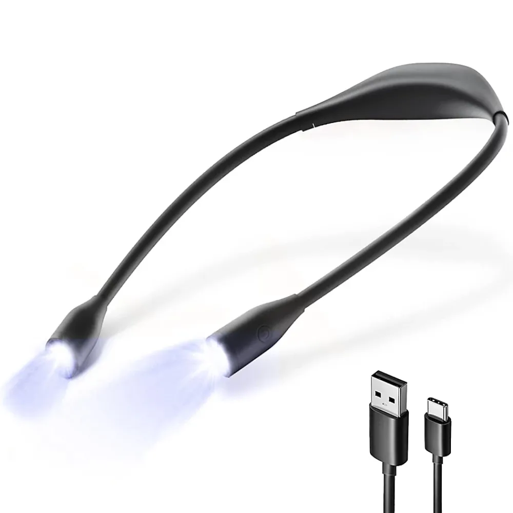 Fishtec Lampe de lecture de cou rechargeable 3 couleurs de lumière