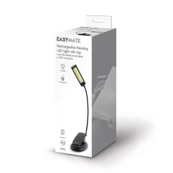Easymate Lampe de lecture rechargeable à LED et avec pince - - 330310