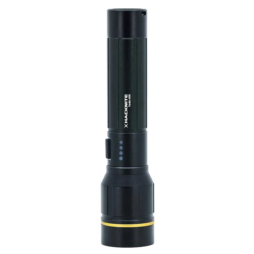 Hacknite Lampe Torche-Lampe de Poche LED Rechargeable PYRALIS 400R - 400 lumens