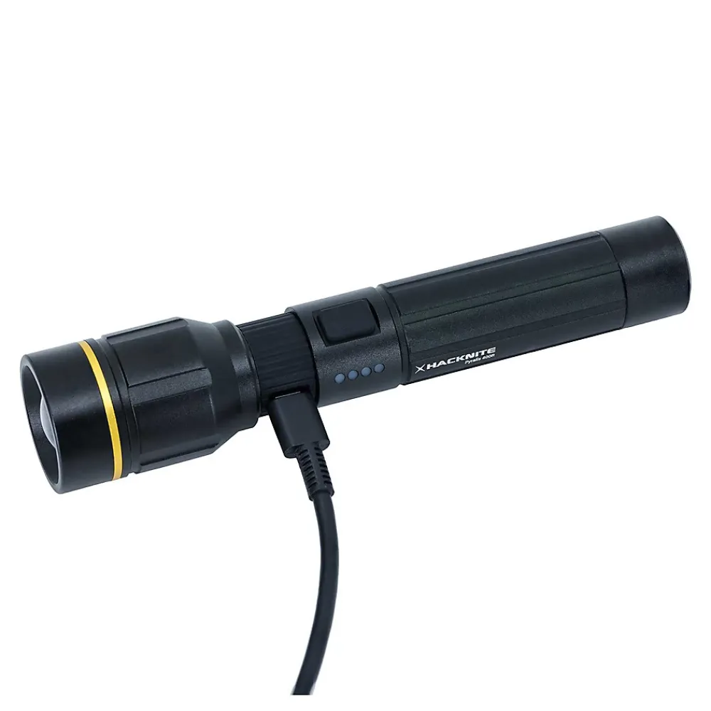 Hacknite Lampe Torche-Lampe de Poche LED Rechargeable PYRALIS 400R - 400 lumens