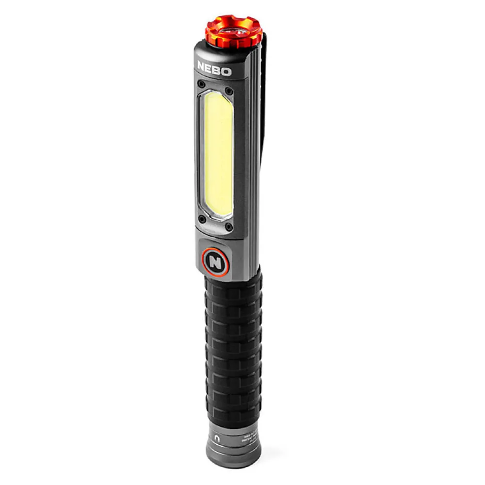 Nebo Lampe de Poche Pro+ - LED COB Rechargeable - 600 Lumens - Aluminium Noir - IP67