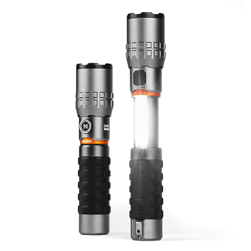Nebo Lampe de Poche Rechargeable Slyde King 2K + COB - 2000 Lumens - Aluminium Noir IP67