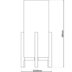 Näve Baladeuse-Lampe de table à accu MADITA H 48cm beige naturel LED intégrée intensité variable capteur tactile