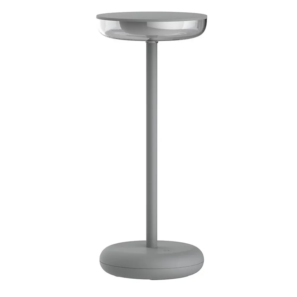 Näve Lampe de table à accu PASI intérieur extérieur métal plastique gris intensité variable tactile fonction mémoire hauteur 26cm