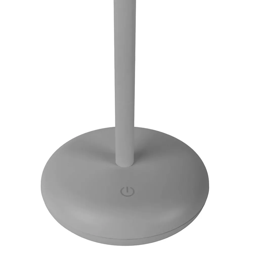 Näve Lampe de table à accu PASI intérieur extérieur métal plastique gris intensité variable tactile fonction mémoire hauteur 26cm