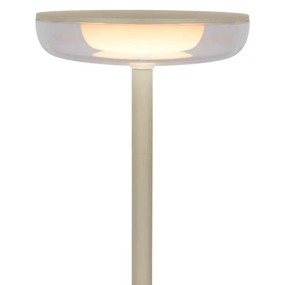 Näve Lampe de table à accu PASI intérieur extérieur métal plastique beige intensité variable tactile fonction mémoire hauteur 26cm