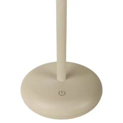 Näve Lampe de table à accu PASI intérieur extérieur métal plastique beige intensité variable tactile fonction mémoire hauteur 26cm