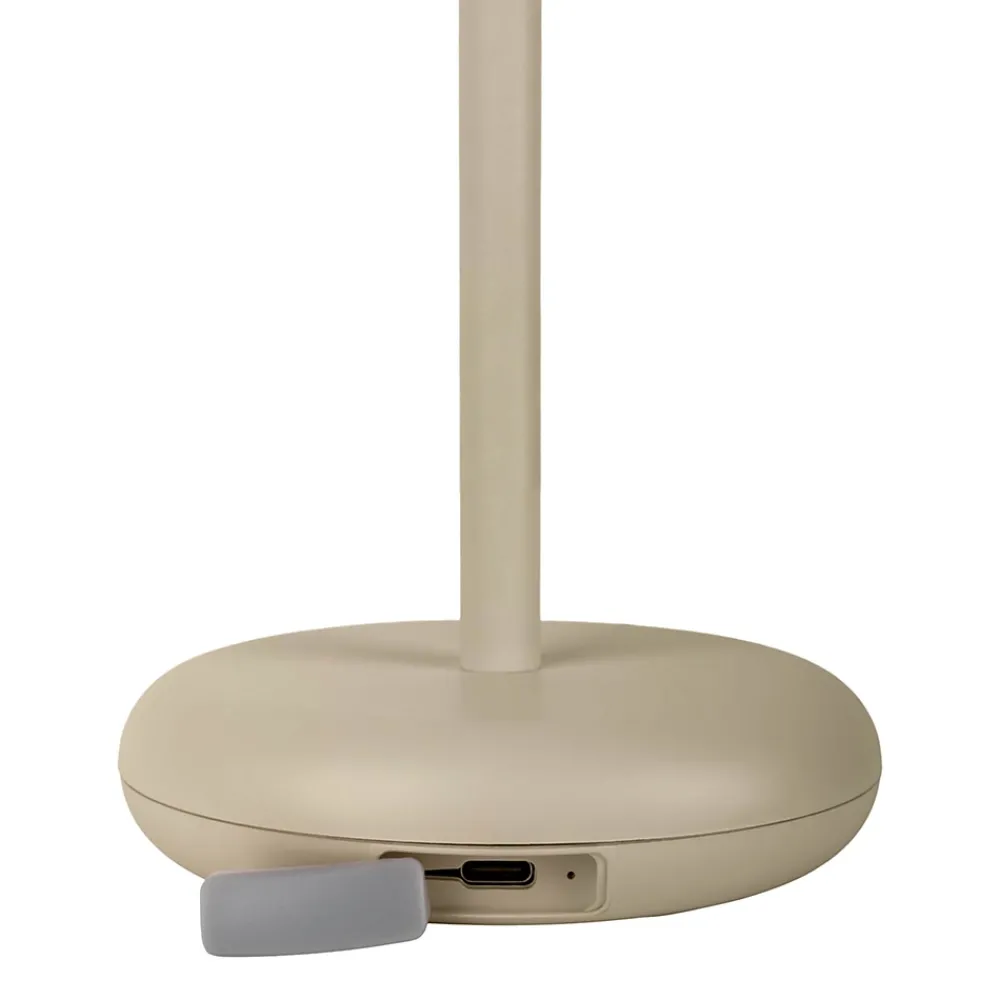 Näve Lampe de table à accu PASI intérieur extérieur métal plastique beige intensité variable tactile fonction mémoire hauteur 26cm