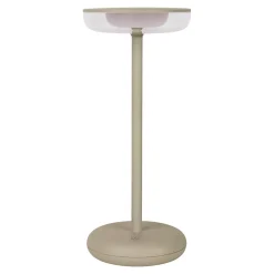 Näve Lampe de table à accu PASI intérieur extérieur métal plastique beige intensité variable tactile fonction mémoire hauteur 26cm