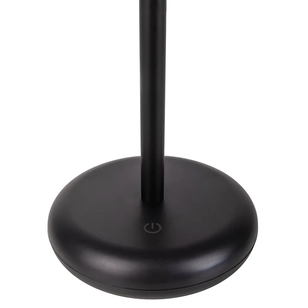 Näve Baladeuse-Lampe de table à accu PASI intérieur extérieur métal plastique noir intensité variable tactile fonction mémoire hauteur 26cm