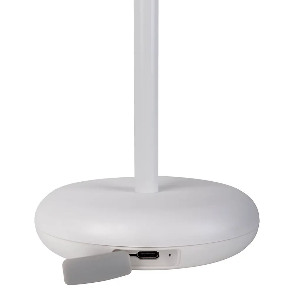Näve Lampe de table à accu PASI intérieur extérieur métal plastique blanc intensité variable tactile fonction mémoire hauteur 26cm