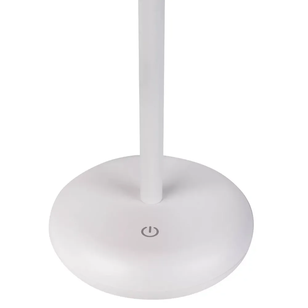 Näve Lampe de table à accu PASI intérieur extérieur métal plastique blanc intensité variable tactile fonction mémoire hauteur 26cm