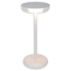 Näve Lampe de table à accu PASI intérieur extérieur métal plastique blanc intensité variable tactile fonction mémoire hauteur 26cm
