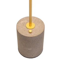 Näve Lampe de table à accu 'SETA' grise 30 cm de haut en métal et béton, avec LED fixe