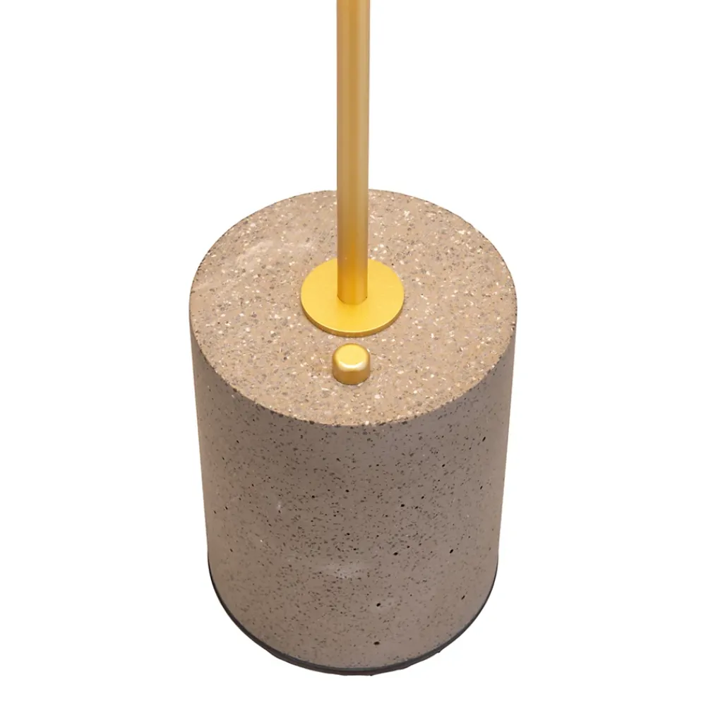 Näve Lampe de table à accu 'SETA' grise 30 cm de haut en métal et béton, avec LED fixe