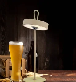 Näve Baladeuse-Lampe de table LED à accu magnétique pour l'extérieur et l'intérieur, en métal et plastique en givre , hauteur 36 cm