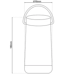 Näve Lampe de table LED avec haut-parleur BT 'FESTA' pour l'extérieur en plastique noir avec LED intégrées, hauteur 18 cm