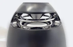 Näve Lampe de table LED 'Muna' avec haut-parleur Bluetooth pour l'extérieur, en plastique noir, avec LED intégrée, hauteur 16,5 cm