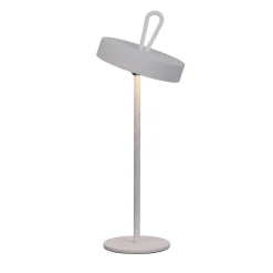 Näve Baladeuse-Lampe de table LED rechargeable magnétique 'ELLA' pour l'extérieur et l'intérieur, en métal et plastique blanc , hauteur 35 cm