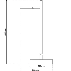 Näve Lampe de table LED rechargeable LUPA 45cm aluminium blanc et plastique blanc LED intégrées intensité variable capteur tactile