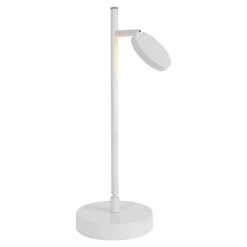 Näve Lampe de table LED rechargeable LUPA 45cm aluminium blanc et plastique blanc LED intégrées intensité variable capteur tactile