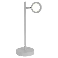 Näve Lampe de table LED rechargeable LUPA 45cm aluminium blanc et plastique blanc LED intégrées intensité variable capteur tactile