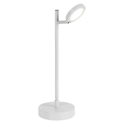 Näve Lampe de table LED rechargeable LUPA 45cm aluminium blanc et plastique blanc LED intégrées intensité variable capteur tactile
