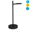 Näve Lampe de table LED rechargeable LUPA 45cm aluminium noir et plastique blanc LED intégrées intensité variable capteur tactile