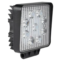 Stak Lampe de travail carrée 12/24 V, 27 W et 1 800 lumens, IP67. Noir
