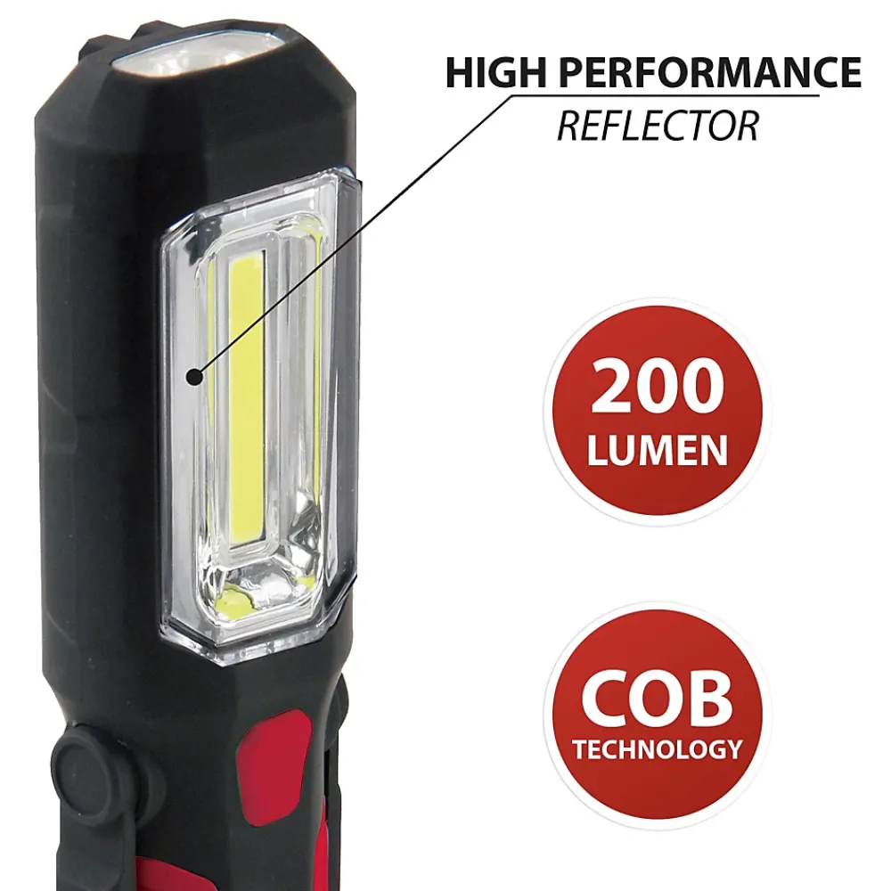 Velamp Lampe de travail COB LED 3W avec aimant + crochet. 200 Lumen