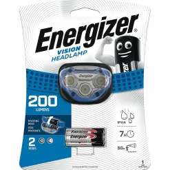 Energizer Lampe Frontale-Lampe frontale LED 200 lumens 1FENVISION80 autonomie 7h fonctionne avec 3 piles AAA (LR03)