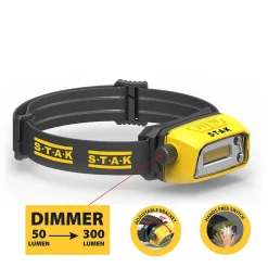 Stak Lampe Frontale-Lampe frontale LED rechargeable professionnelle 300 lumens. Interrupteur sans contact