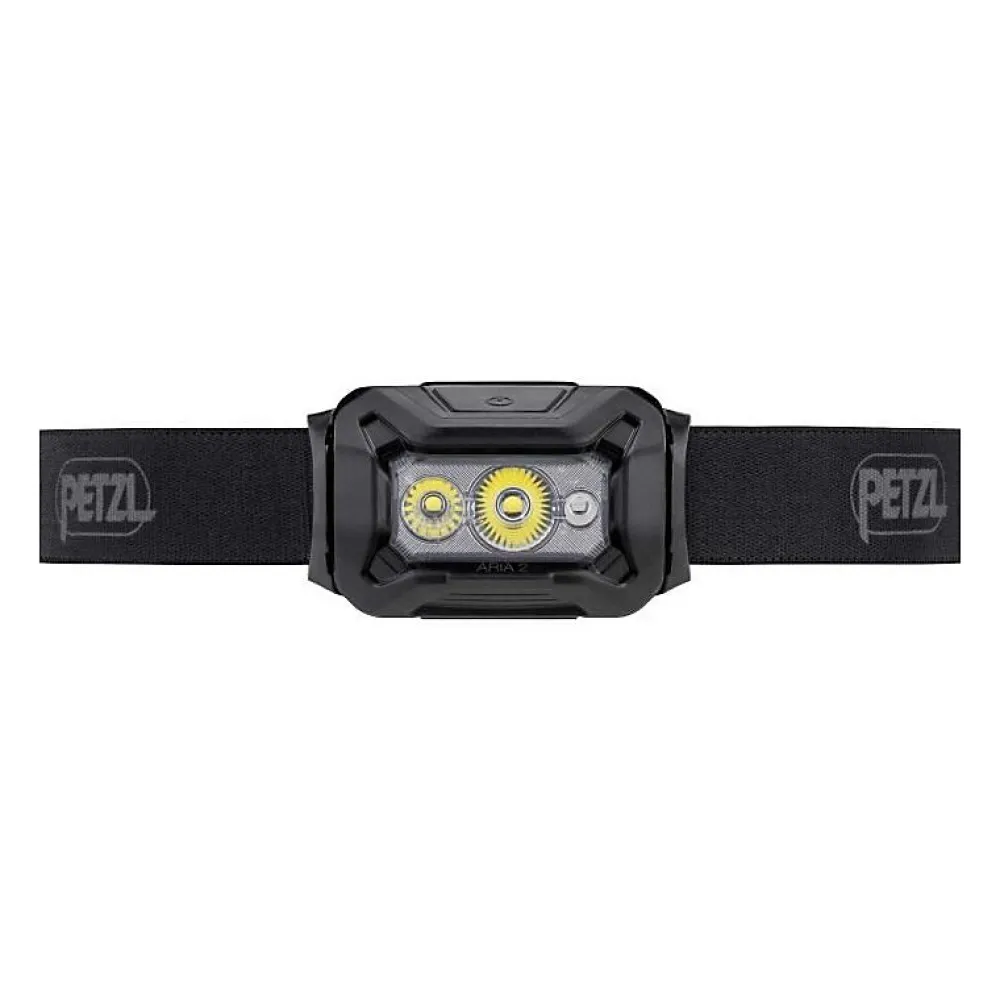 Petzl Lampe frontale étanche - - ARIA 2 - 450 lumens - 3 piles AAA/LR03 incluses - Noir