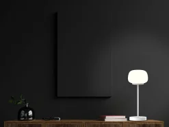 Näve Baladeuse-Lampe LED à accu/de table 'PINA' 30 cm de haut, en métal (blanc) et verre (blanc), LEDs intégrés, blanc chaud