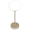 Näve Baladeuse-Lampe LED à accu/de table 'PINA' 30 cm de haut, en métal (beige) et verre (blanc), LEDs intégrés, blanc chaud