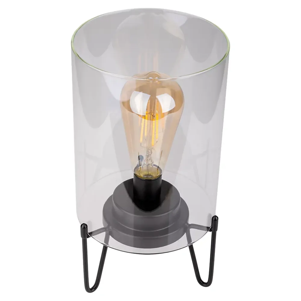 Näve Lampe à piles 'LONNA' lampe de table pour l'extérieur, métal et verre, en noir, hauteur 28,5 cm