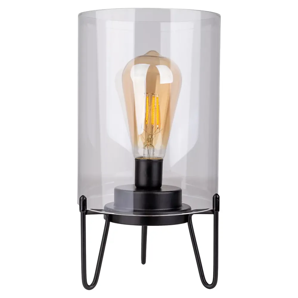 Näve Lampe à piles 'LONNA' lampe de table pour l'extérieur, métal et verre, en noir, hauteur 28,5 cm