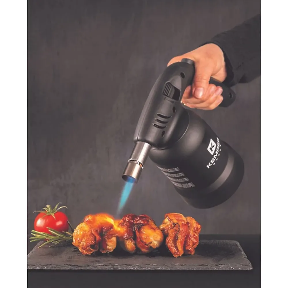 Kemper Lampe À Souder-Lampe à souder à gaz Professionnelle Utilisation 360 degrés Chalumeau Gaz Allumage piezo 4 Cartouches gaz Perçables