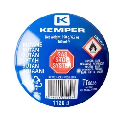 Kemper Lampe À Souder-Lampe à souder à gaz Professionnelle Utilisation 360 degrés Chalumeau gaz Allumage piezo + 8 Cartouches gaz Perçables