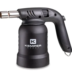 Kemper Lampe À Souder-Lampe à souder à gaz Professionnelle Utilisation 360 degrés Chalumeau gaz Allumage piezo + 8 Cartouches gaz Perçables