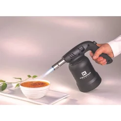 Kemper Lampe À Souder-Lampe à souder à gaz Professionnelle Utilisation 360 degrés Chalumeau gaz Allumage piezo + 8 Cartouches gaz Perçables