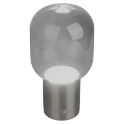 Näve Baladeuse-Lampe table accu ALBERO métal chromé verre LED fixes dimmable capteur tactile hauteur 25cm
