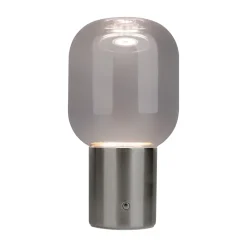 Näve Baladeuse-Lampe table accu ALBERO métal chromé verre LED fixes dimmable capteur tactile hauteur 25cm