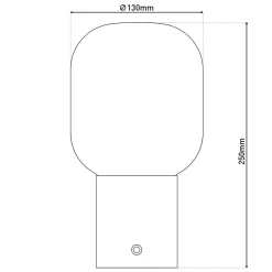 Näve Lampe table accu ALBERO métal laiton verre LED fixes dimmable capteur tactile hauteur 25cm