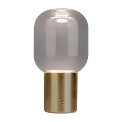 Näve Lampe table accu ALBERO métal laiton verre LED fixes dimmable capteur tactile hauteur 25cm