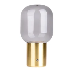 Näve Lampe table accu ALBERO métal laiton verre LED fixes dimmable capteur tactile hauteur 25cm